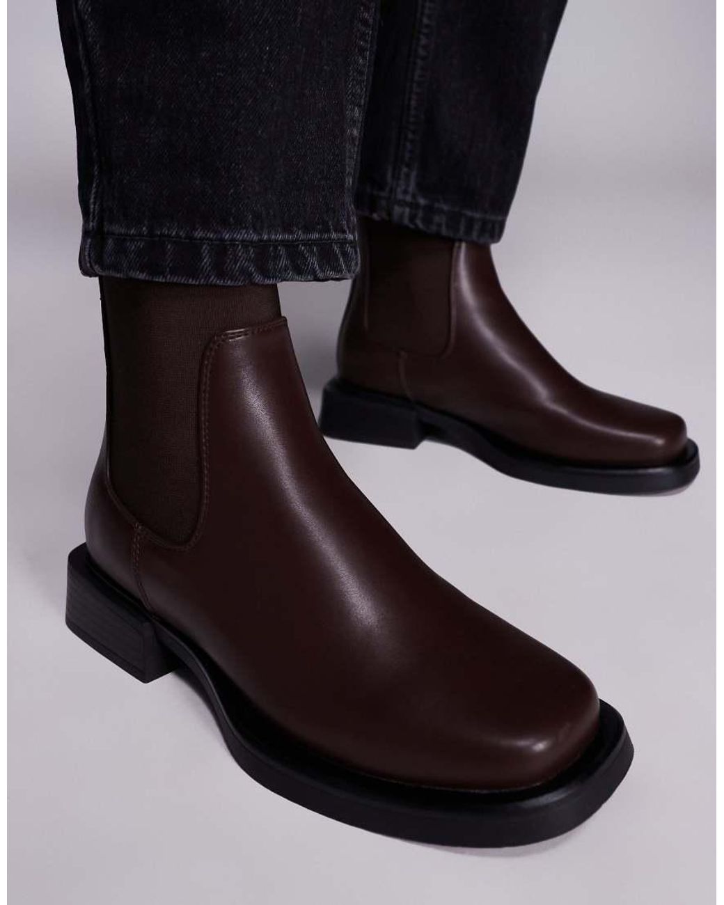 SIMMI Black Simmi London Duff Low Ankle Chelsea Boots