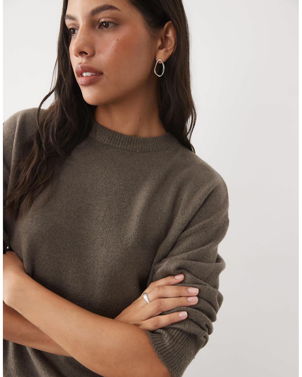 New Look Brown Side Split Jumper