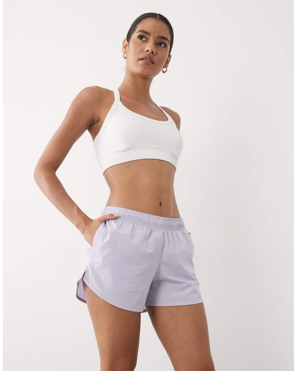 New Balance White Sport Essential 3 Inch Short