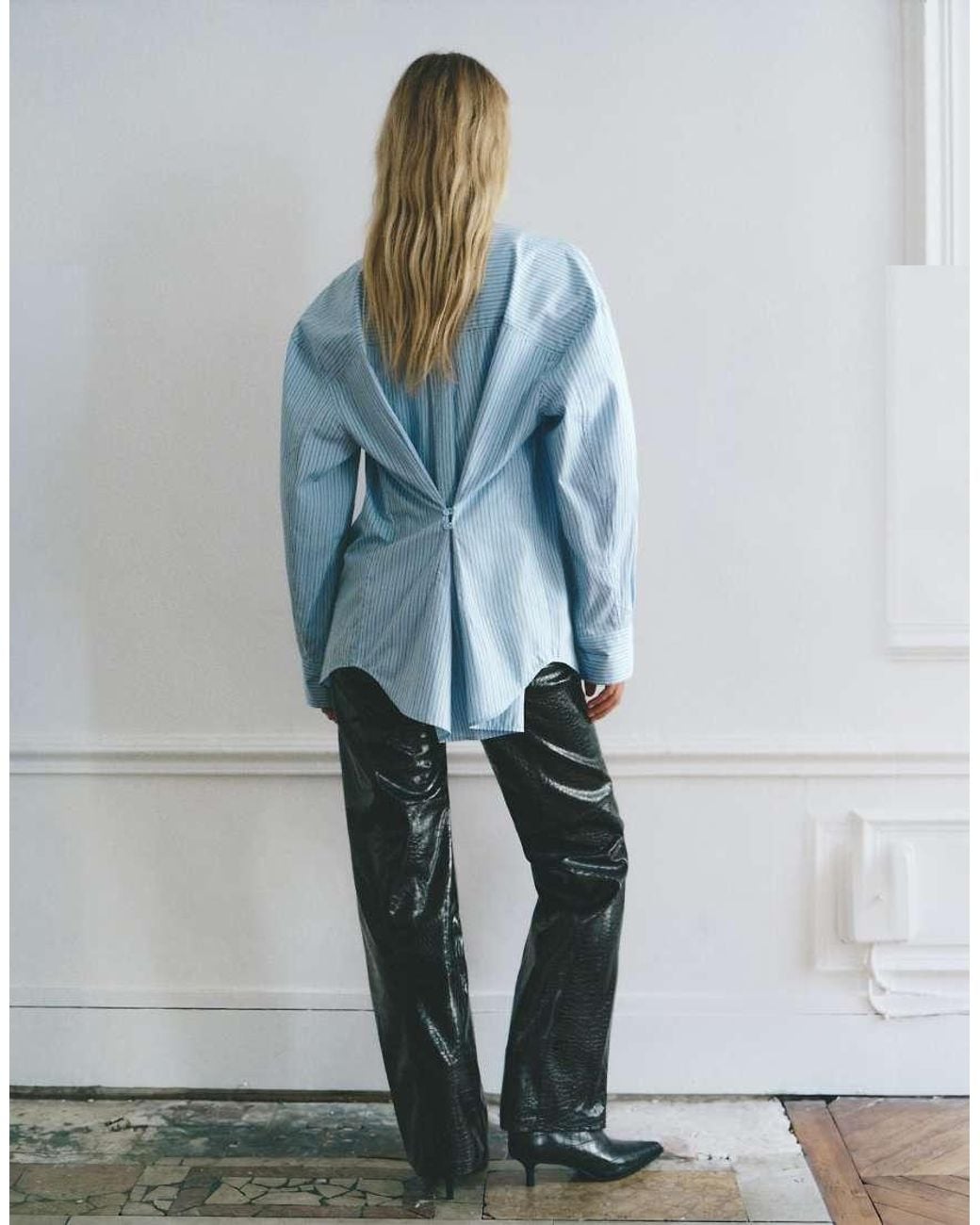 Pull&Bear Gestreept Overhemd in het Blue