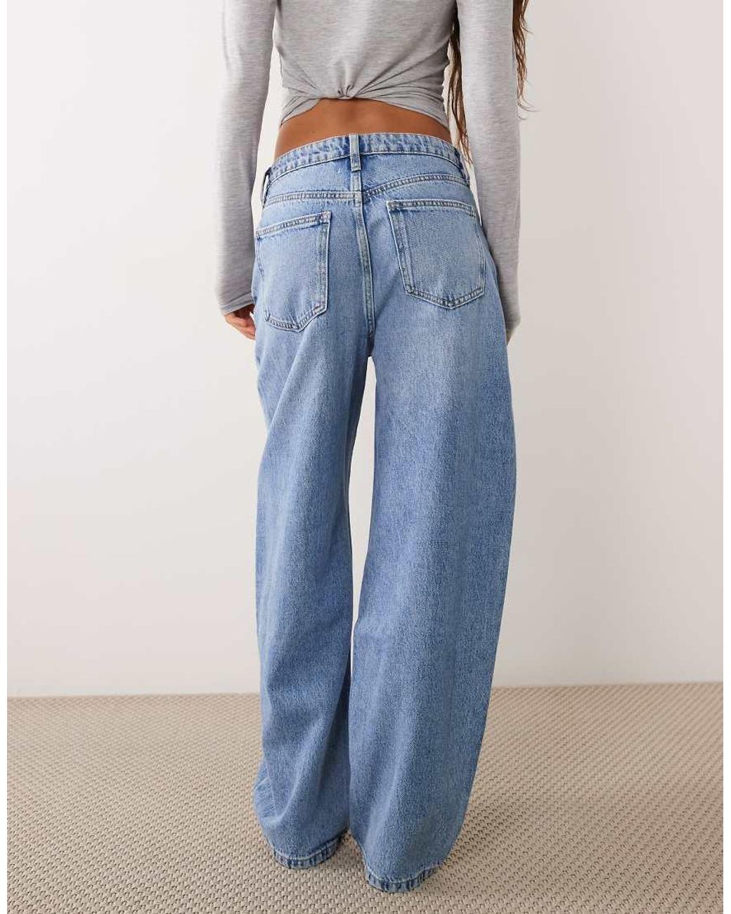 Mango Bet Barrel Jeans in het Blue