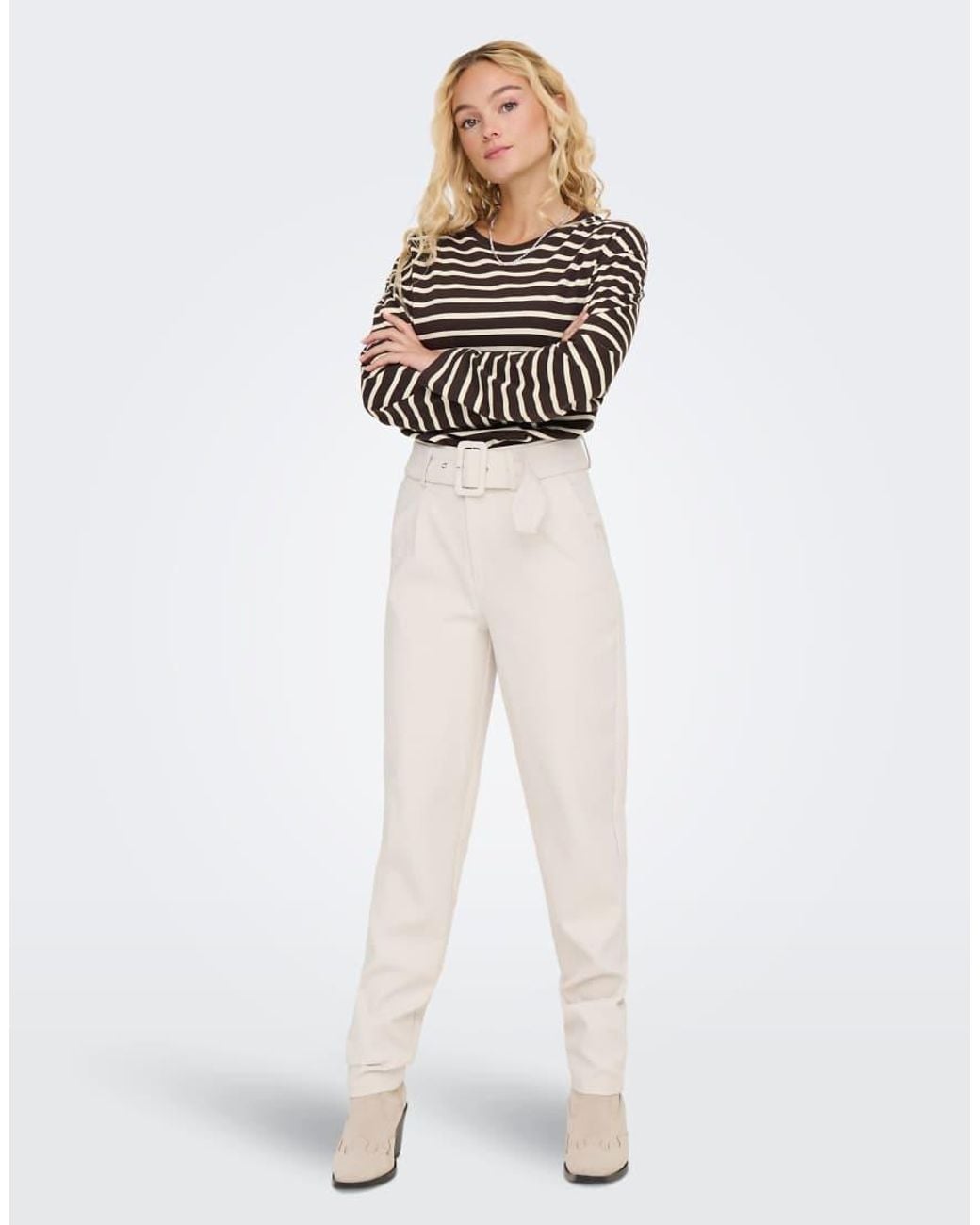 ONLY Gray Long Sleeve Boxy Top