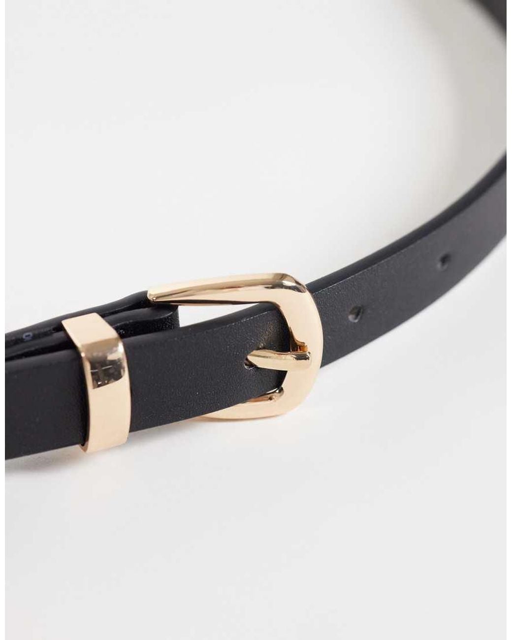 Gina Tricot White Slim Belt