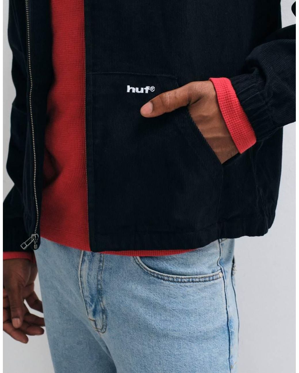 Huf Blue 89 Corduroy Harrington Jacket for men