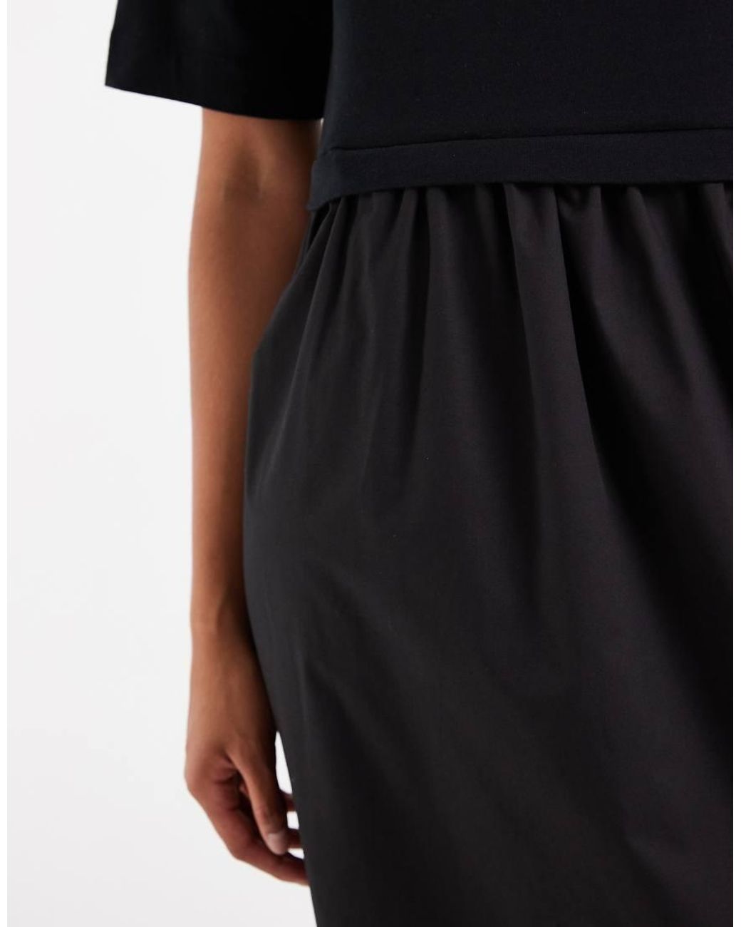 ASOS Black Asos Adaptive Jersey Hybrid T-Shirt Midi Dress