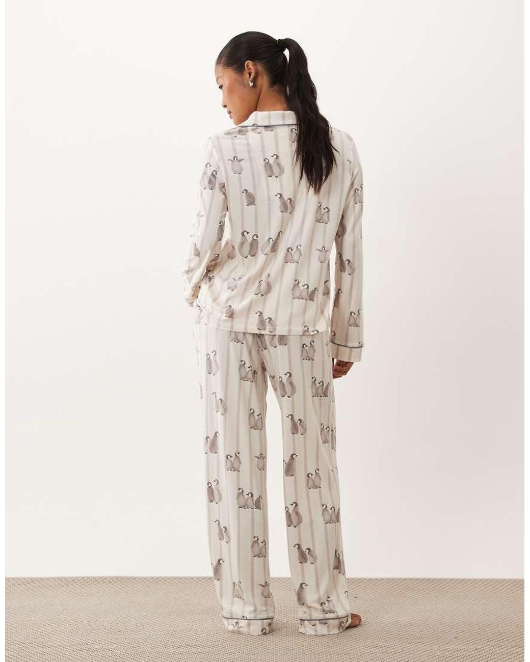 Chelsea Peers Natural Super Soft Button Up Pyjama Set