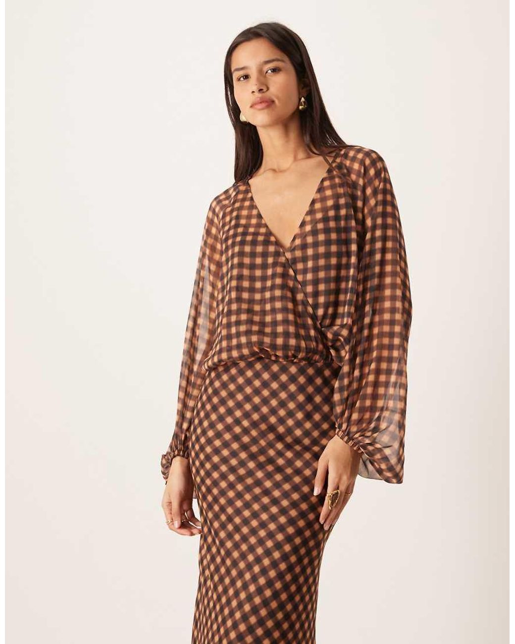 ASOS Natural Wrap Maxi Dress