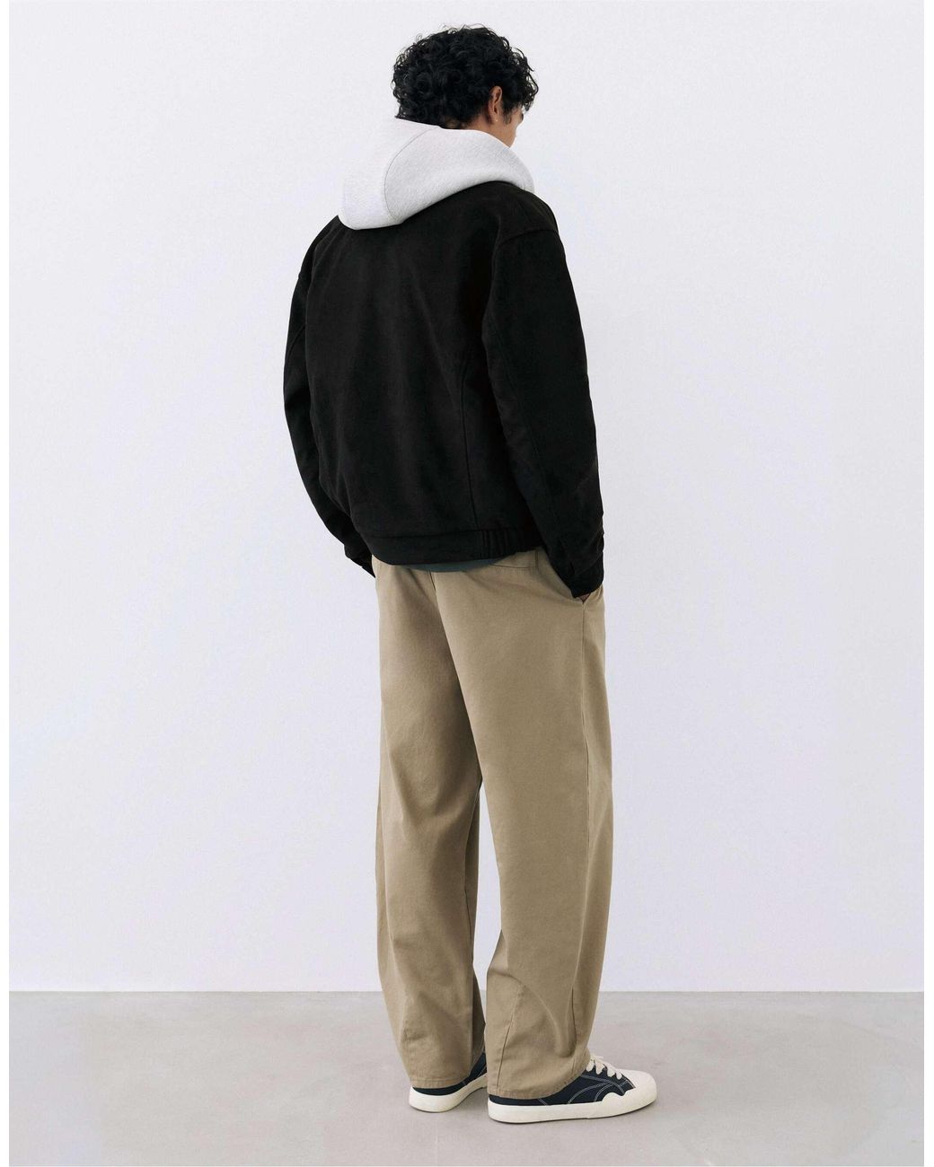 Veste en imitation daim Pull&Bear pour homme en coloris Black