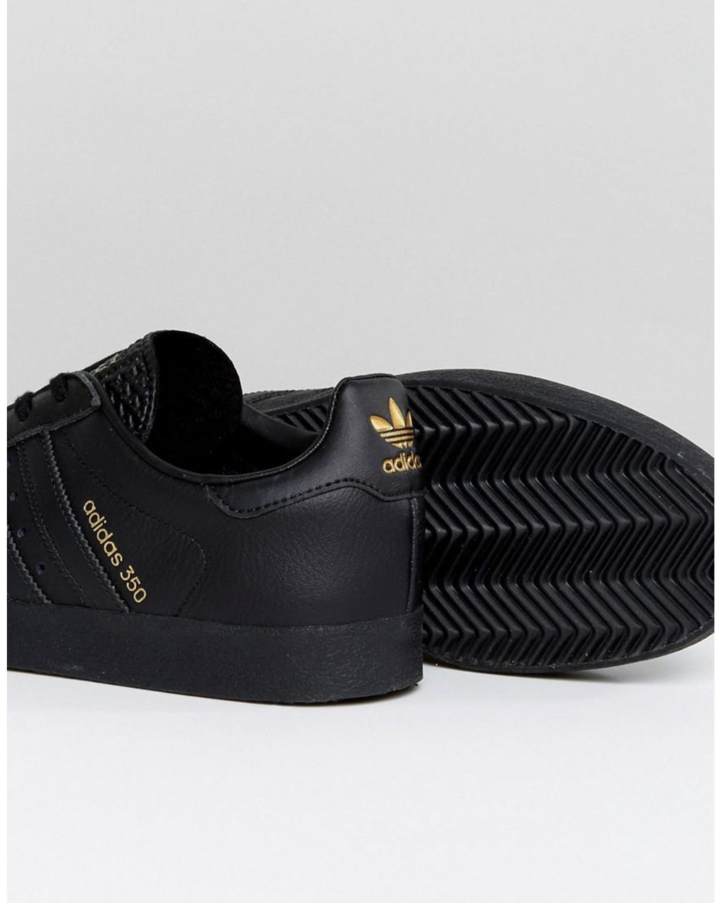 adidas Originals Leather 350 Sneakers In Black By1861 for Men | Lyst UK