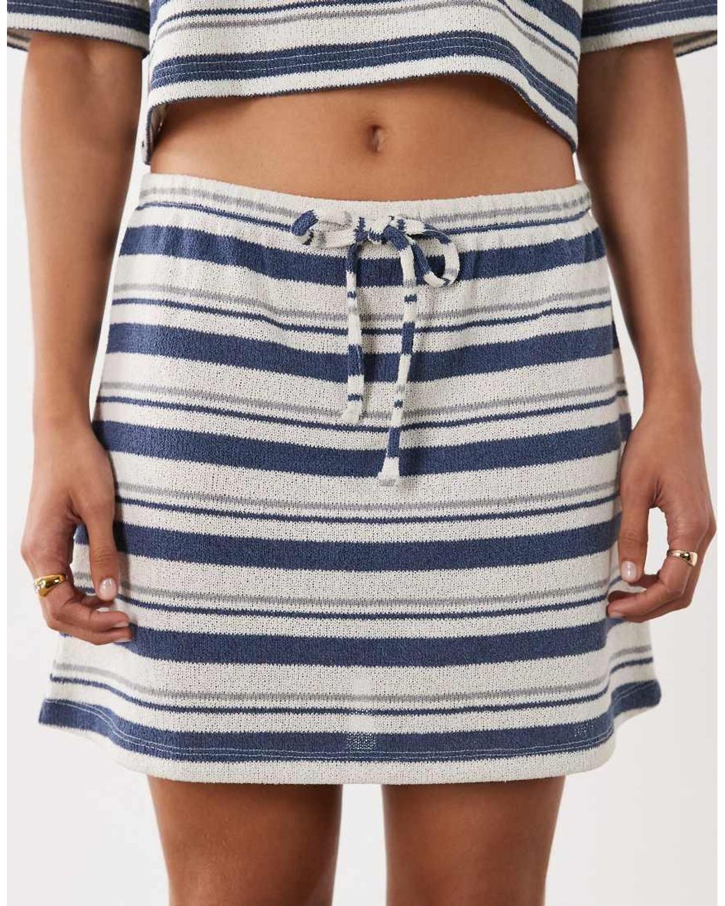 ASOS White Knit Jersey Mini Skirt