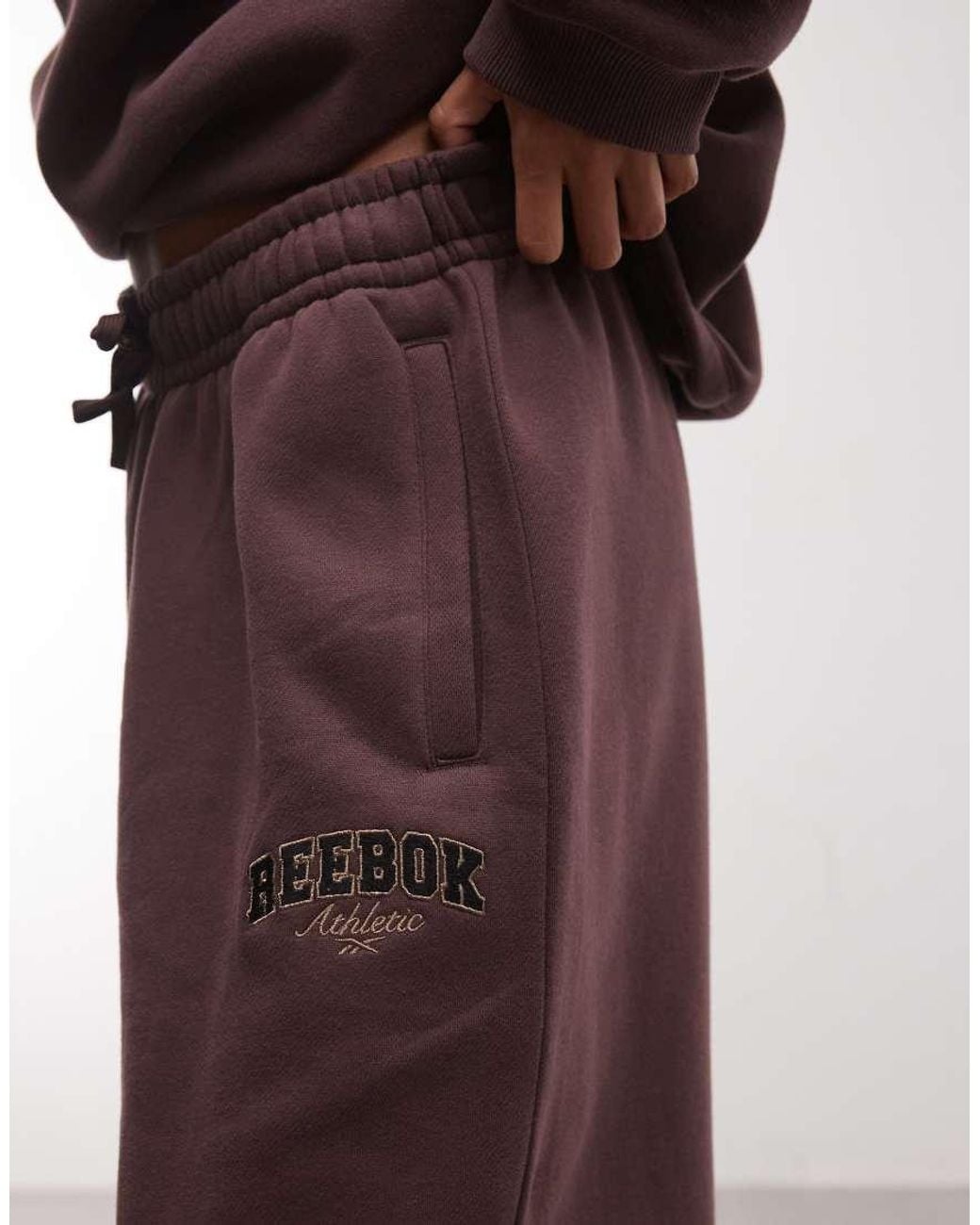 Reebok Purple Elevated Athletic Relaxed Open Hem jogger
