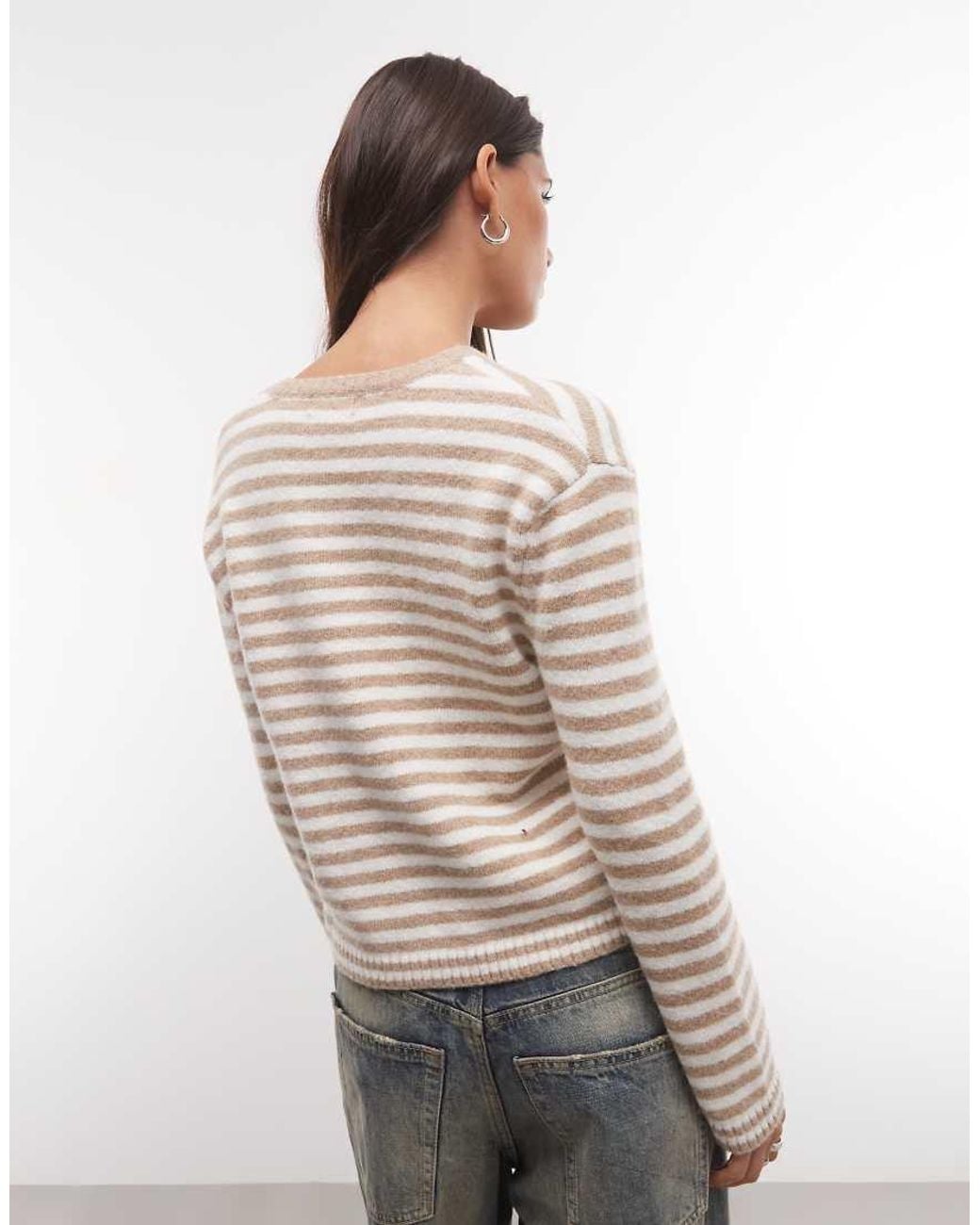 Monki Natural Compact Knitted Cardigan
