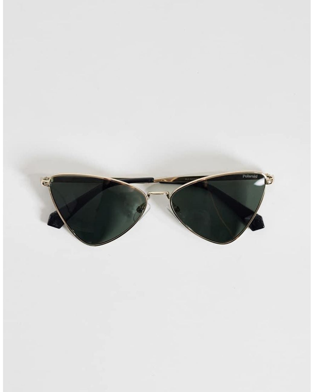Polaroid Sunglasses Metallic Polaroid 90S Triangular Sunglasses With Polarized Lenses