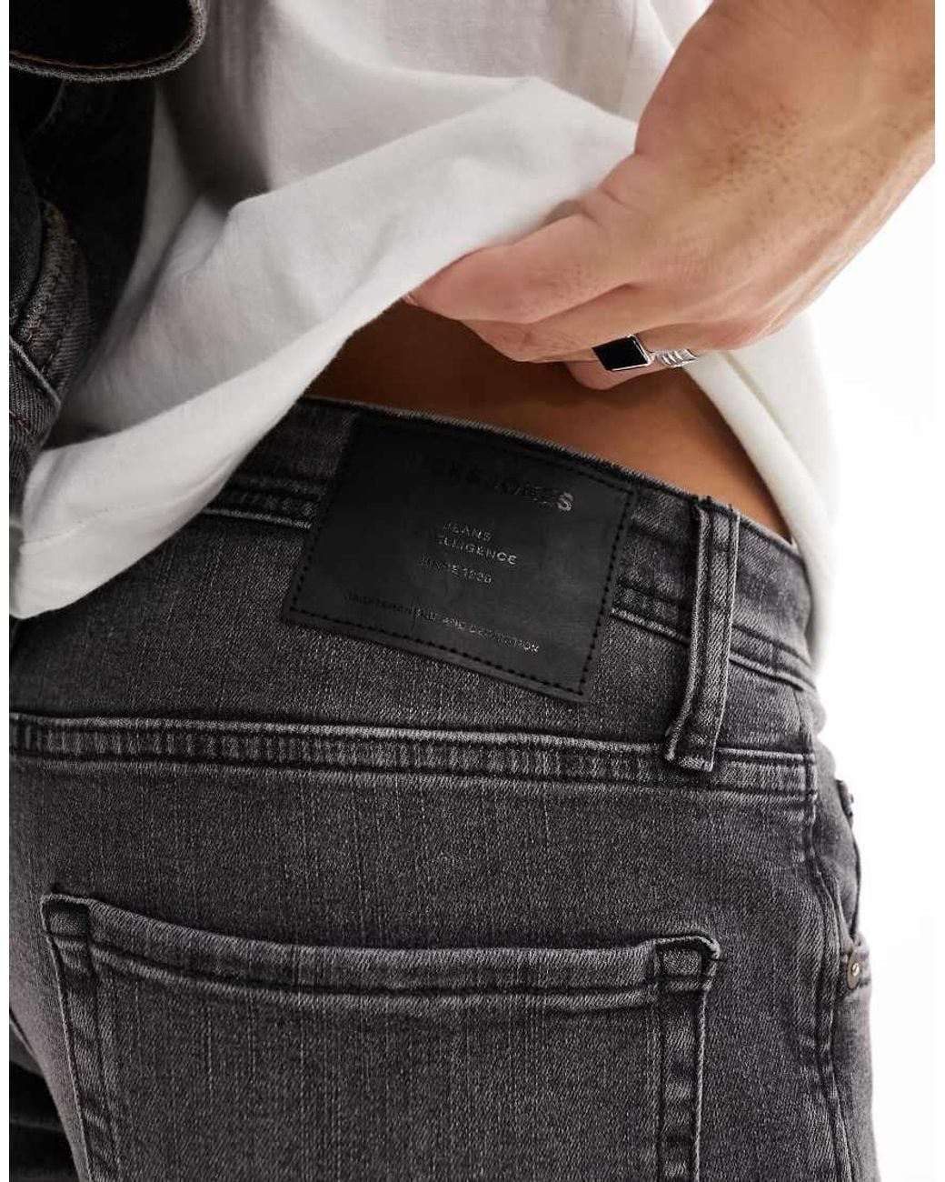 Jack & Jones Gray Glenn Slim Jeans for men