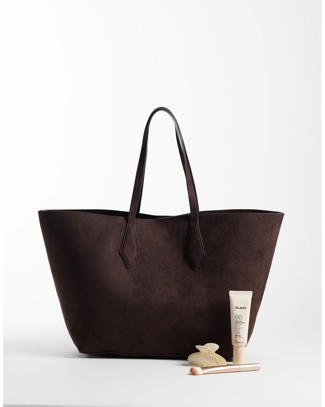 Threadbare Brown Shopper aus wildlederimitat