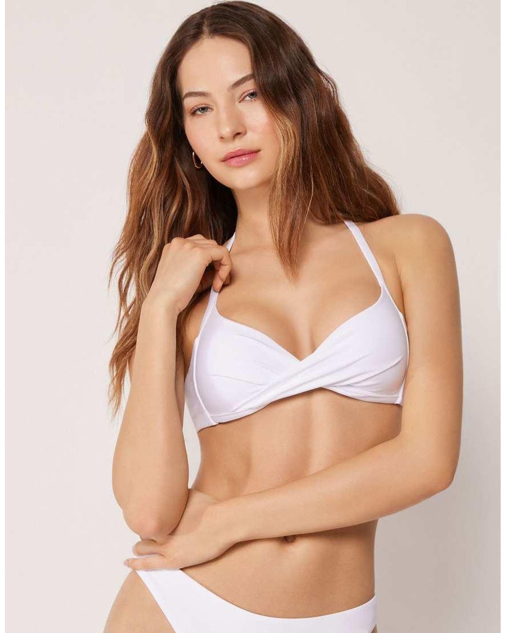 Calzedonia Brown Premium Fit Padded Triangle Bikini Top