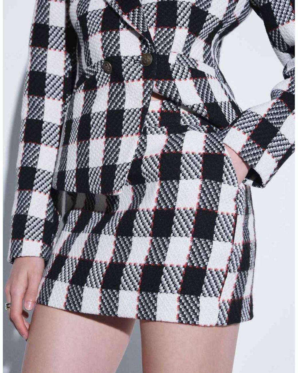 ASOS White Tailo Boucle Mini Skirt
