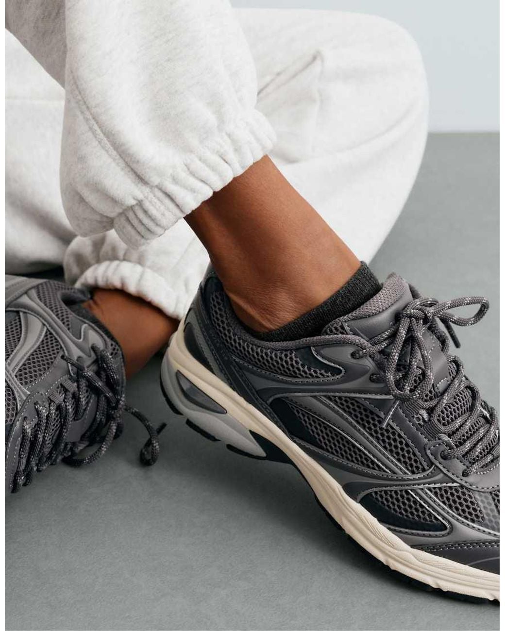 Oysho Black 5 Pairs Of Cotton Blend Sneaker Socks
