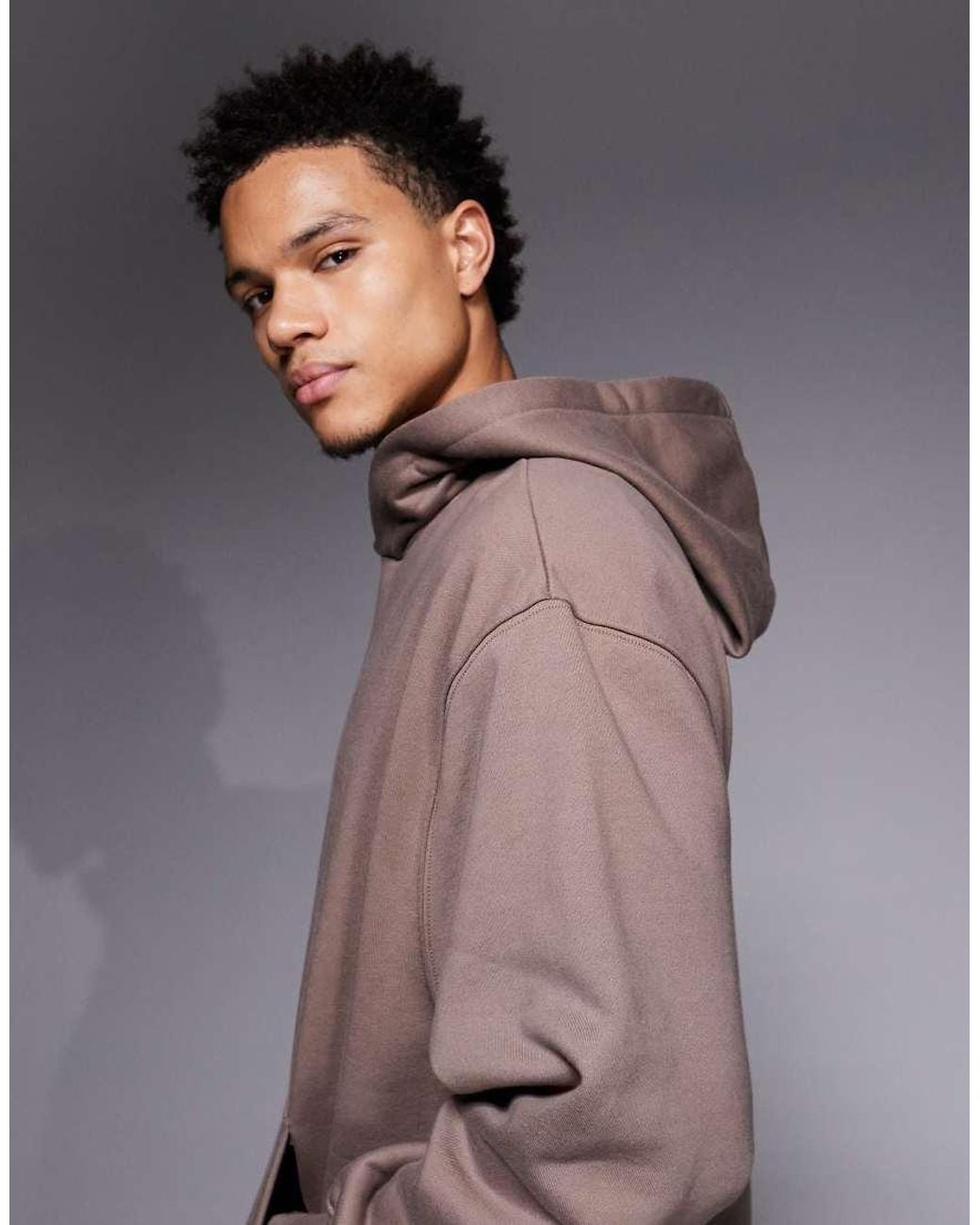 ASOS Gray Premium Heavyweight Oversized Hoodie for men