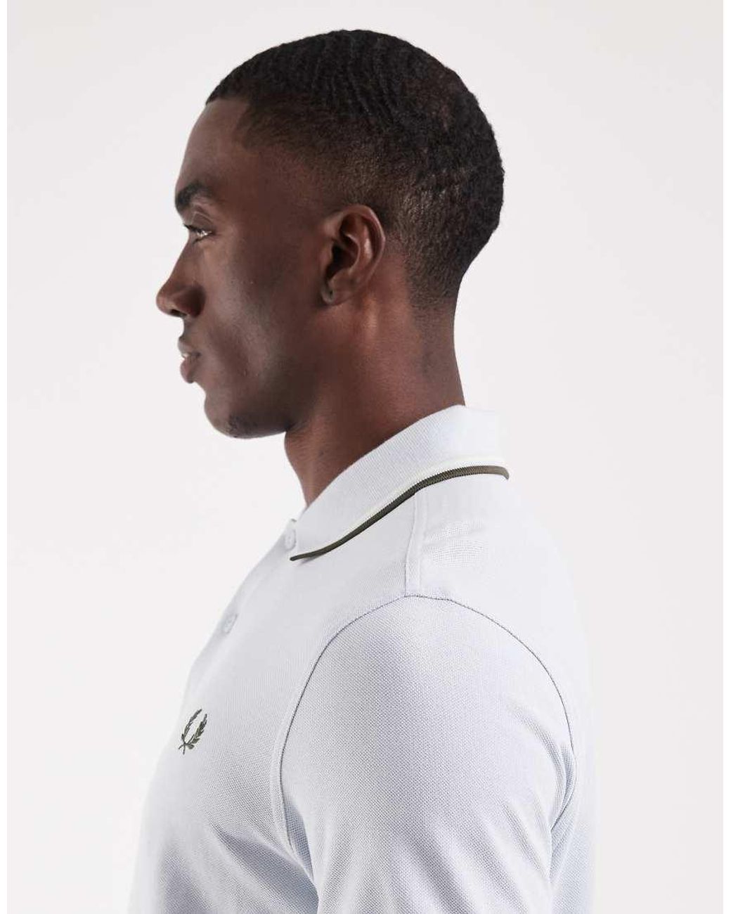 Fred Perry White Twin Tipped Polo Shirt for men