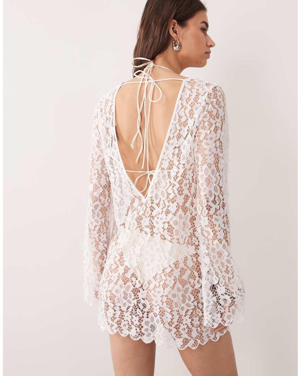 ASOS Pink Molly Lace Mini Beach Sundress