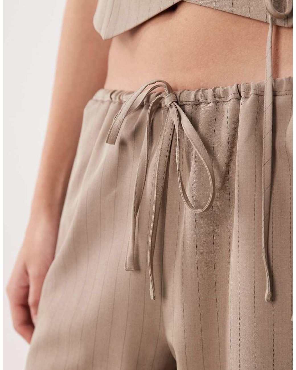 Miss Selfridge Natural Tailored Pull On Pants