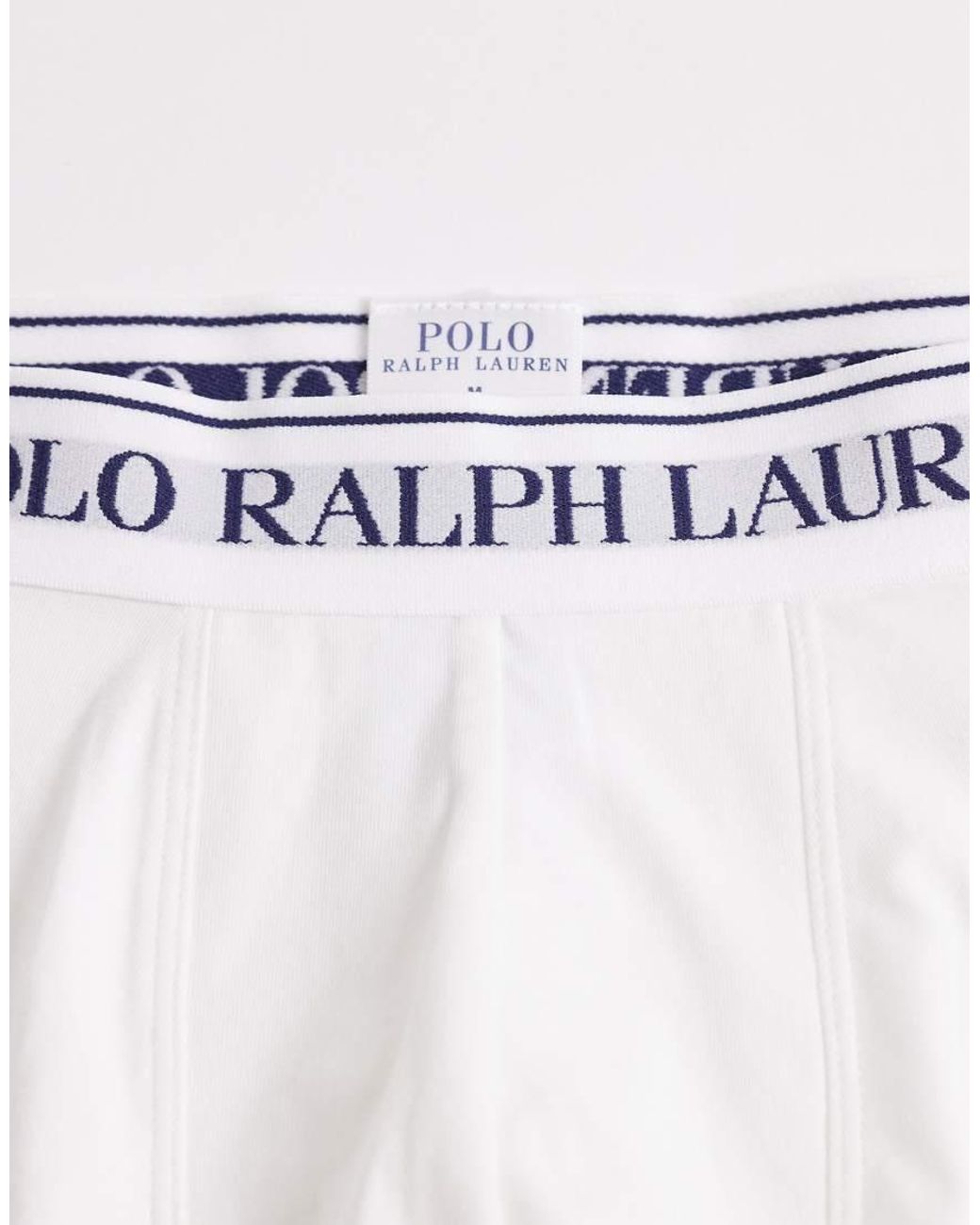 Polo Ralph Lauren White 3 Pack Of Stretch Cotton Boxer Briefs for men