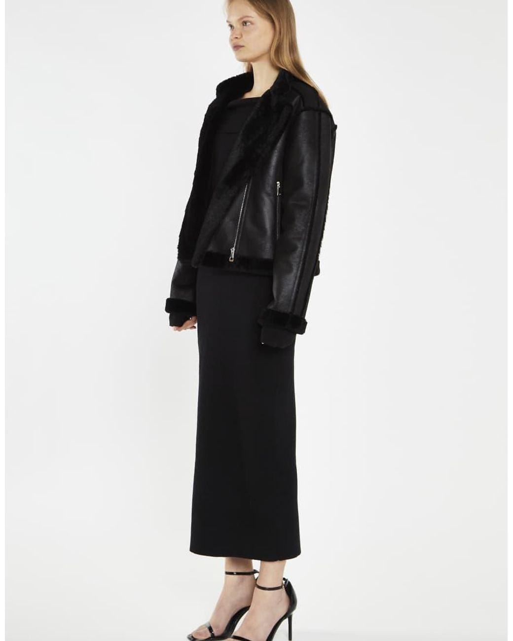 Glamorous Black Fur-Trim -Jacket