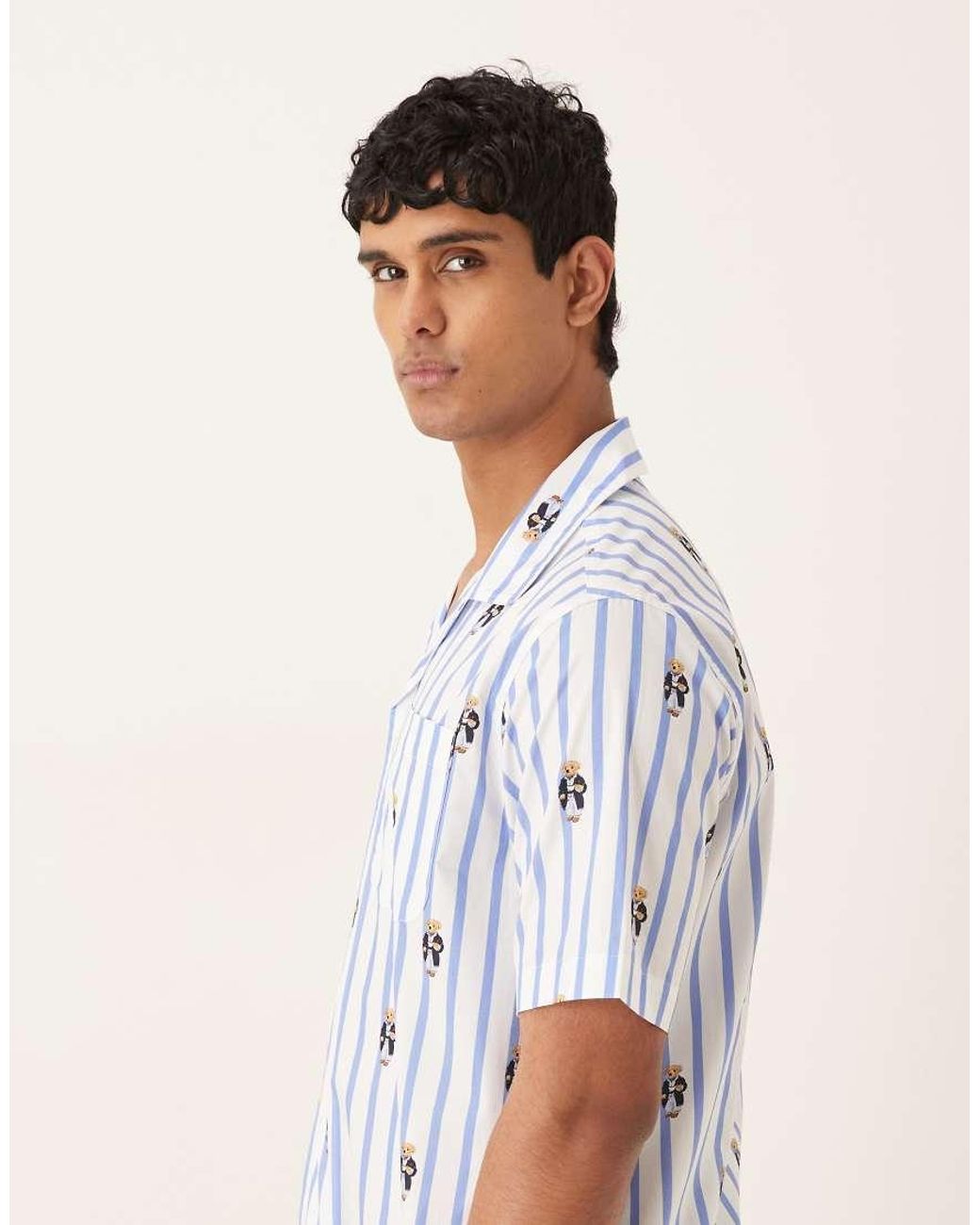 Polo Ralph Lauren White Bear Graphic Sleep Shirt for men