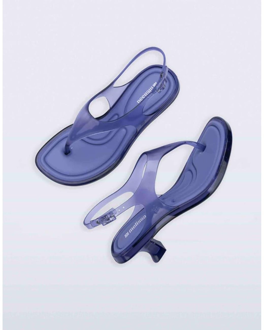 Melissa Blue Kitten Heel Sandal