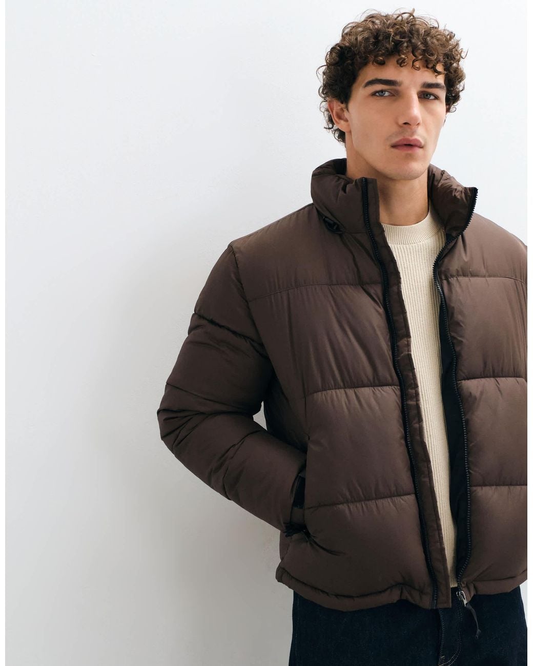 Only & Sons Black Puffer Jacket for men