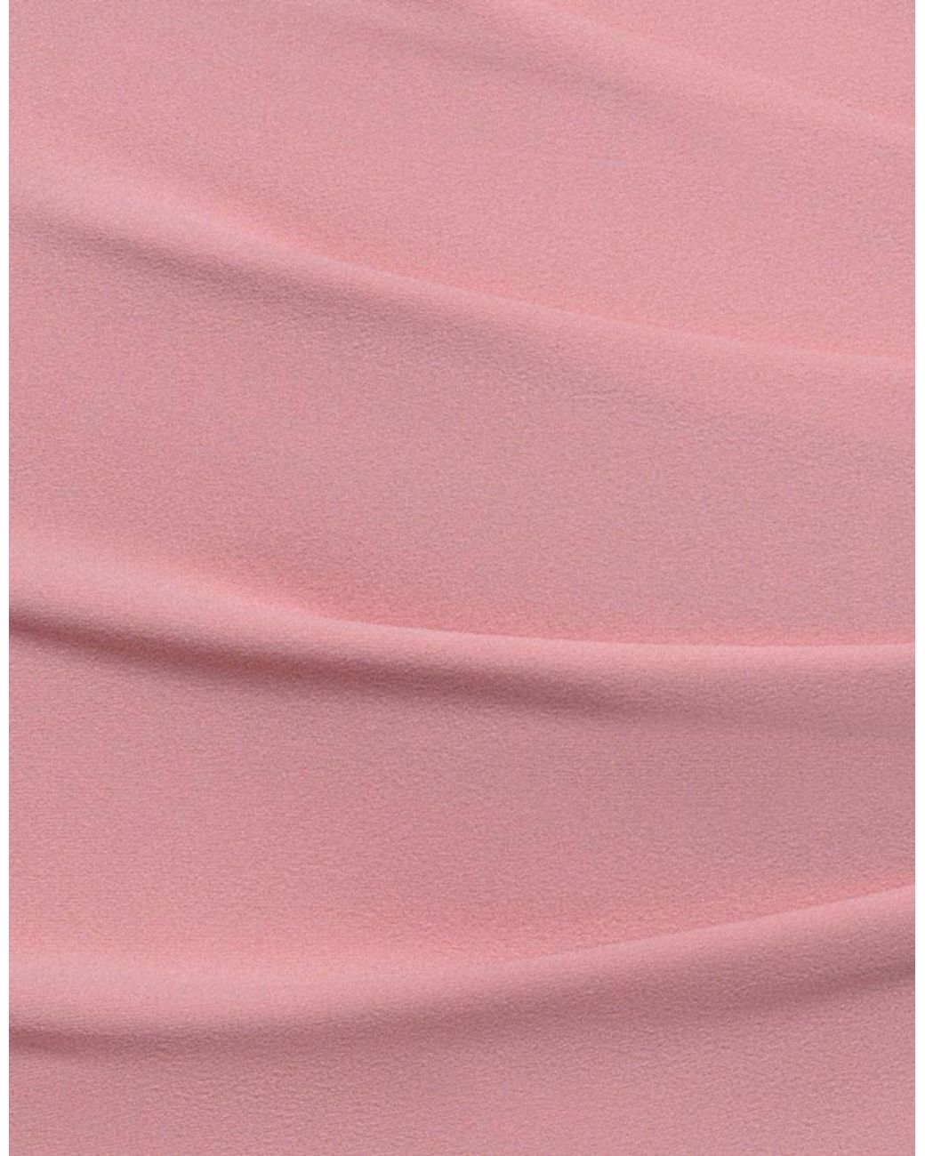 Goddiva Pink Sculpting Stretch Jersey & Chiffon Balloon Sleeve Wrap Midi Dress