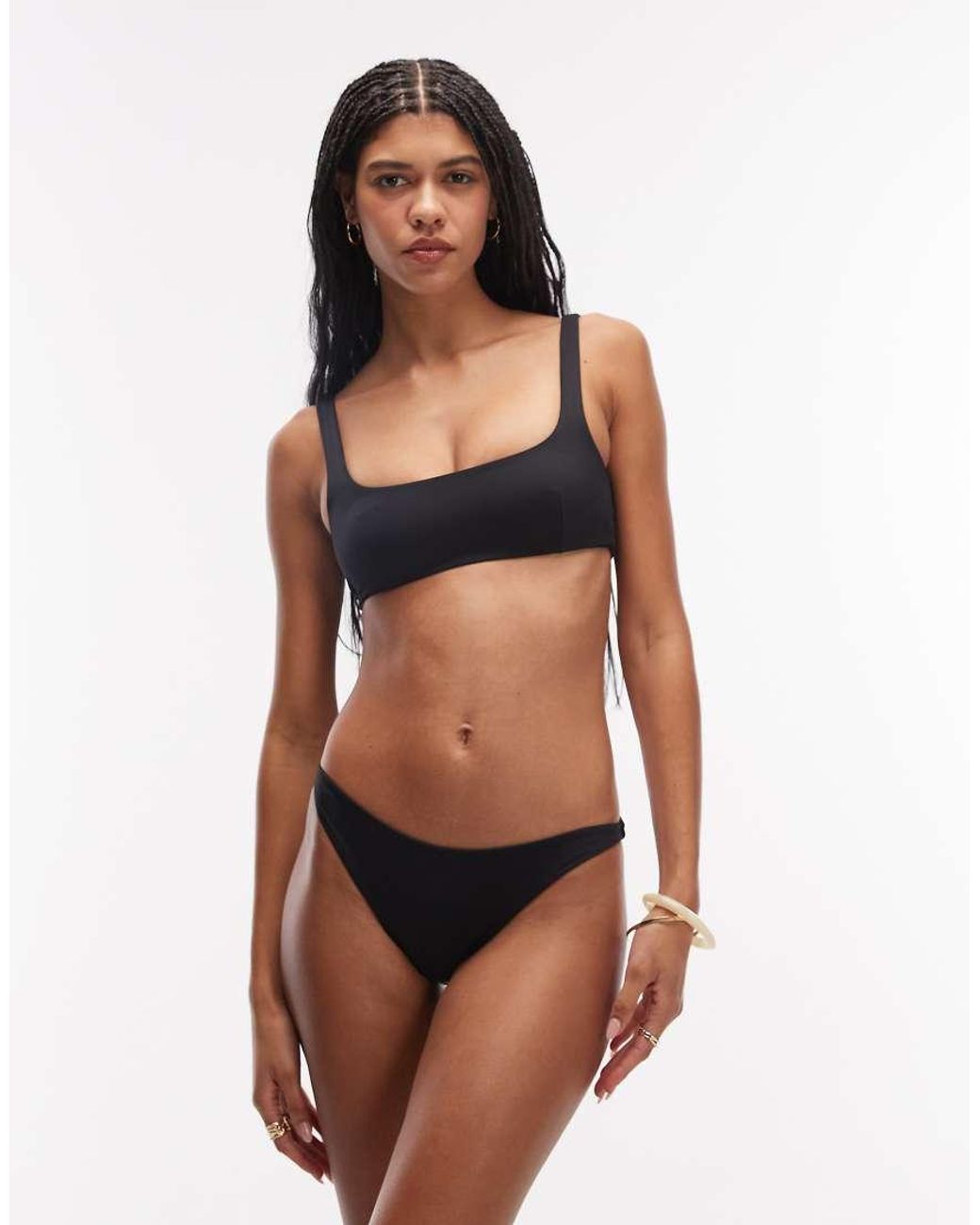 ARKET Black Mix & Match Sqaure Neck Bikini Top