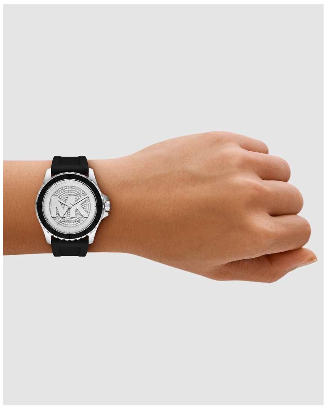 Michael Kors Metallic Everest Three-Hand Silicone Watch