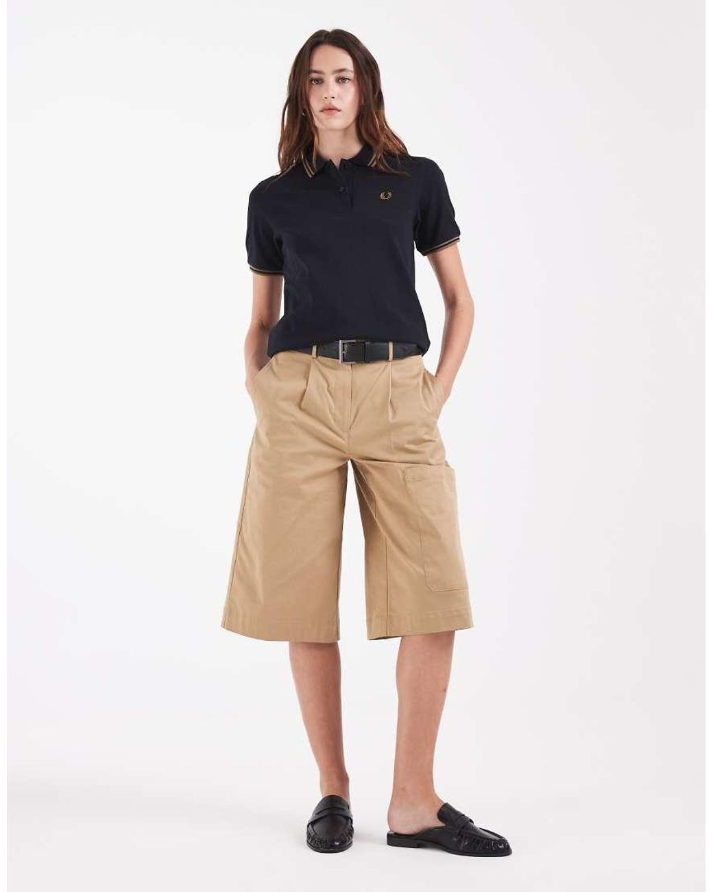 Fred Perry Blue Short Sleeve Twin Tipped Logo Polo Shirt