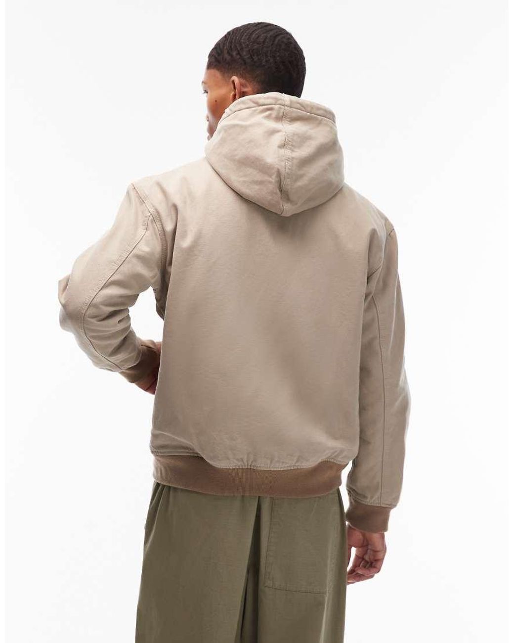 Dickies Natural Hilham Hooded Canvas Jacket for men