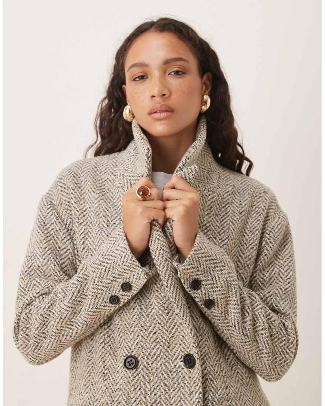 Glamorous Natural Oversized Tailored Coat