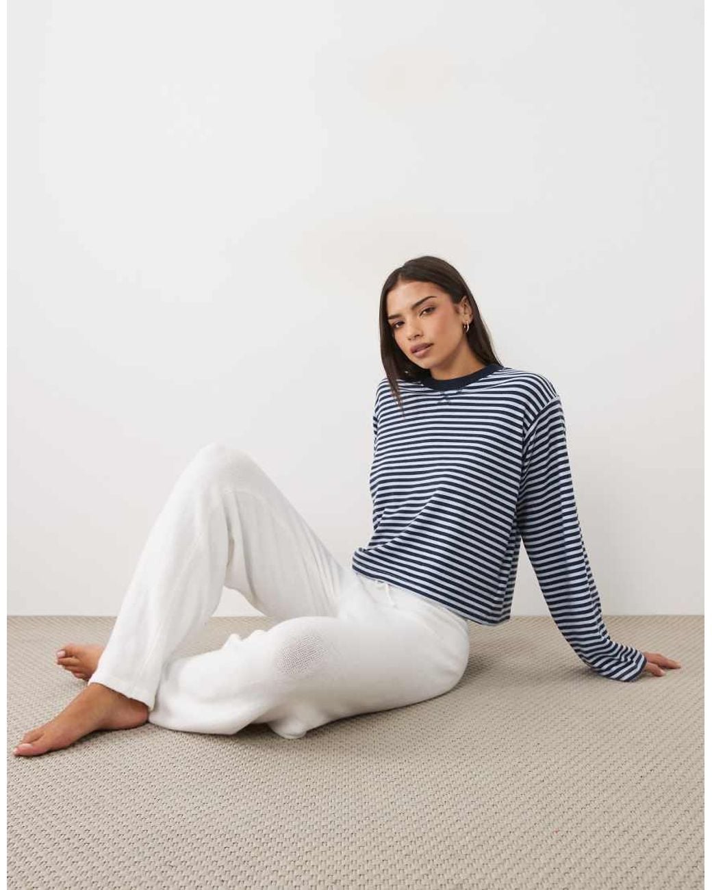 Cotton On Blue Straight Leg Knitted Lounge Trouser