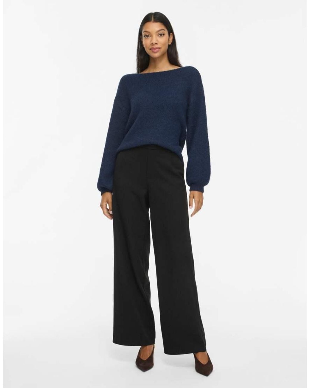 Vila Blue Knitted Pullover