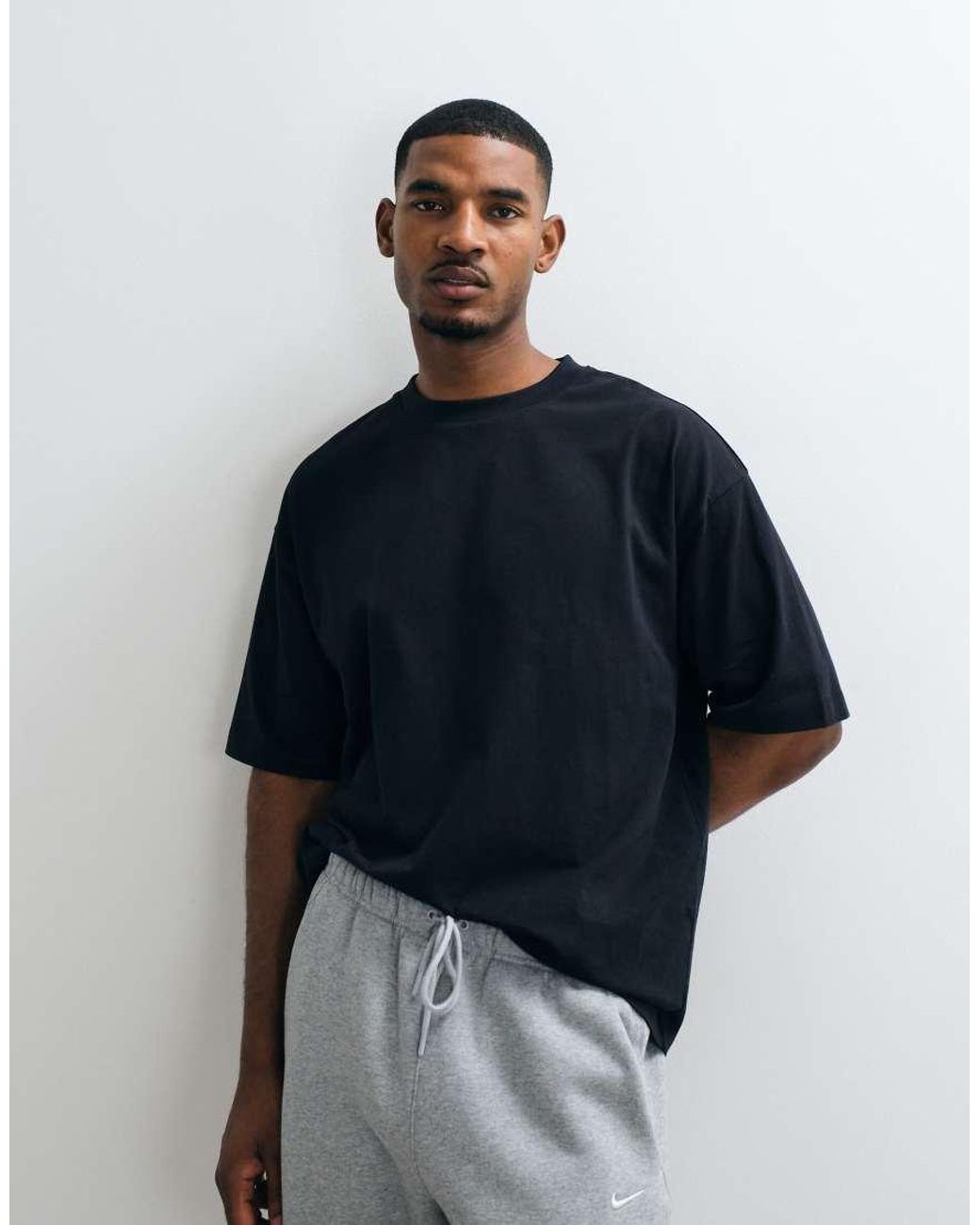 ASOS Blue Oversized T-Shirt With Text Graphic for men