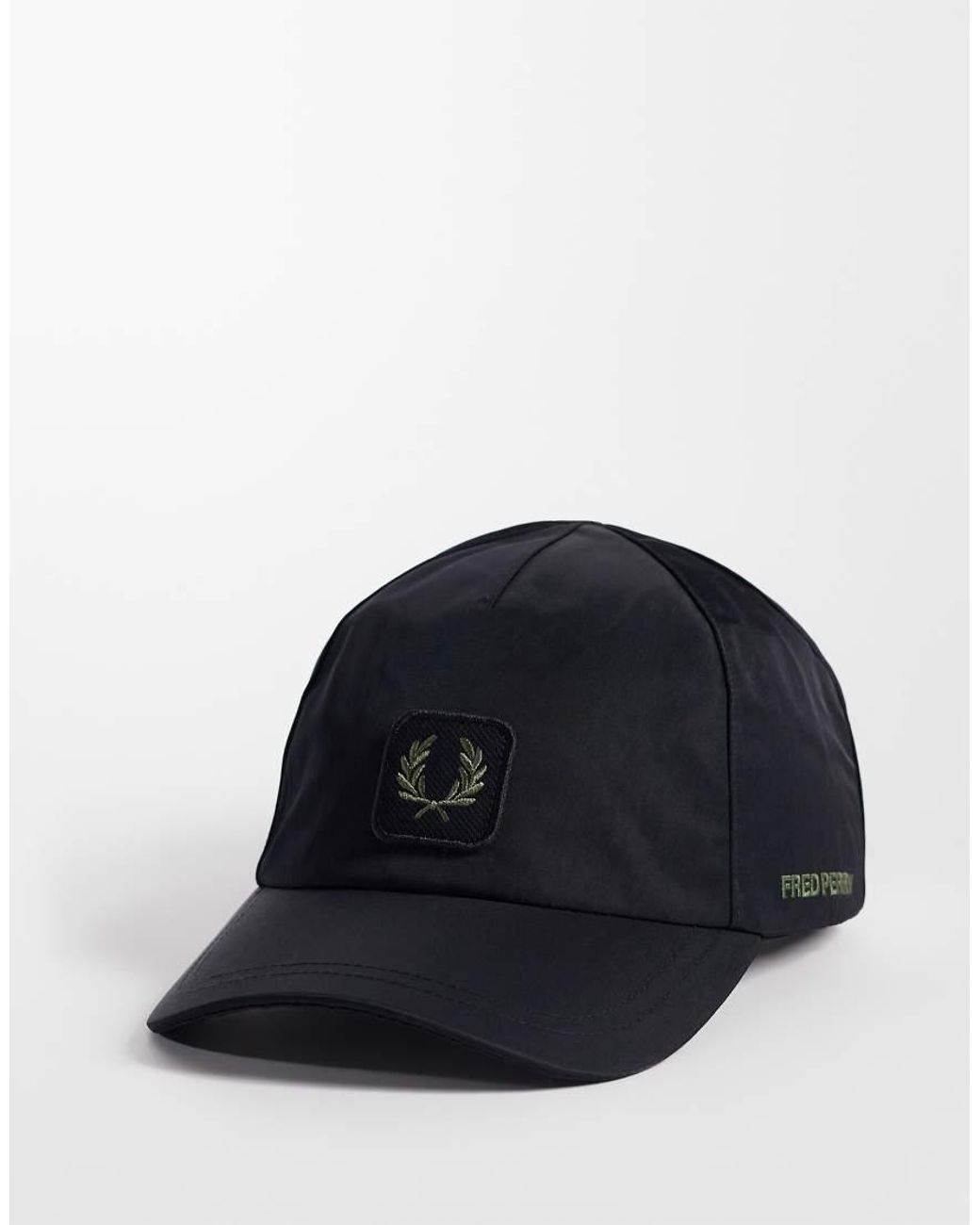 Fred Perry Blue Crinkle Nylon Logo Cap for men