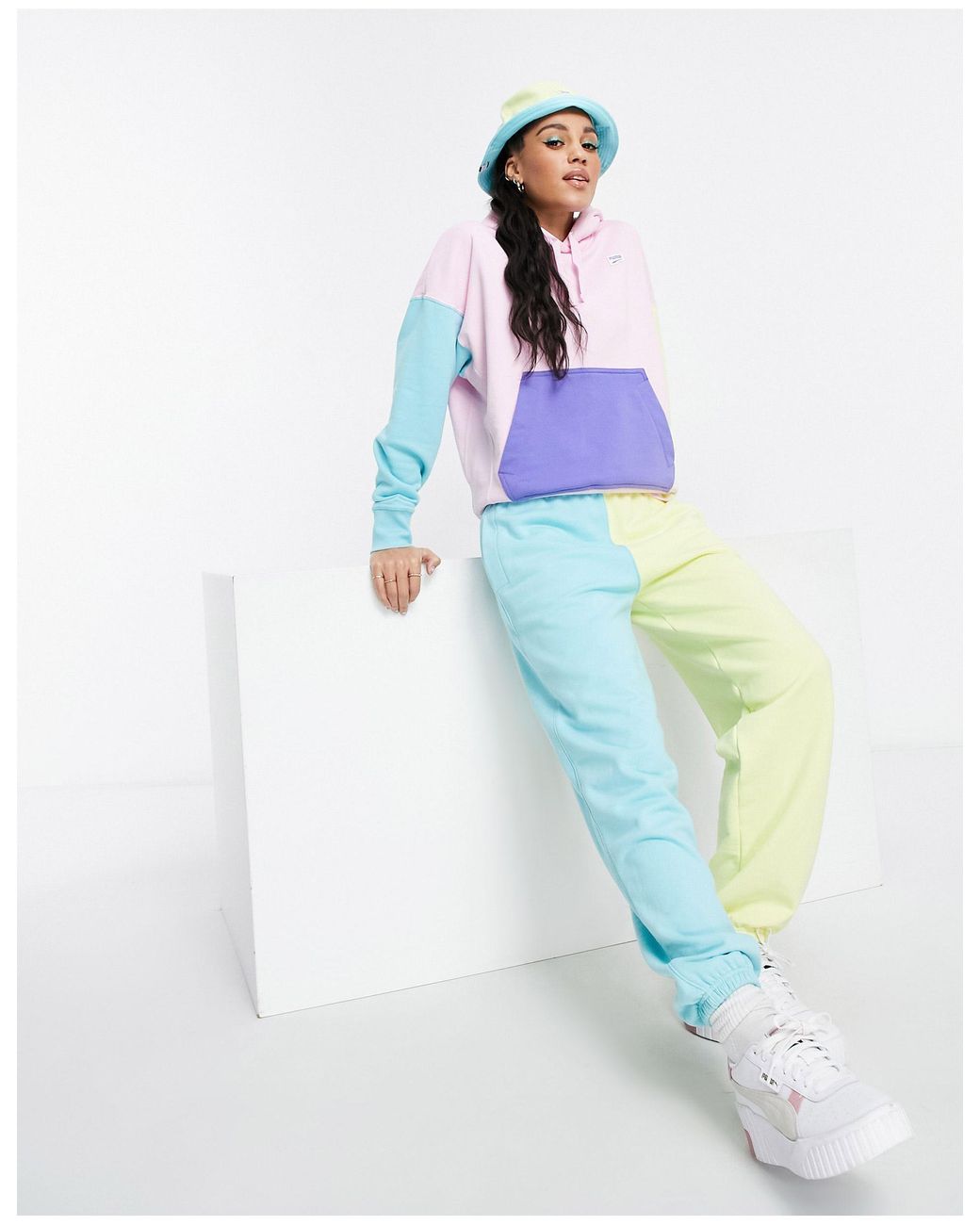 puma downtown colour block crew sweatshirt