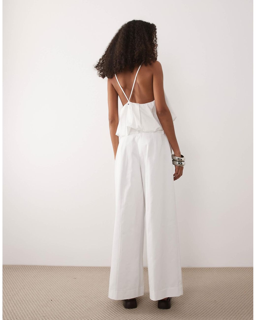 Pantalon large d'ensemble ARMANI EXCHANGE en coloris White