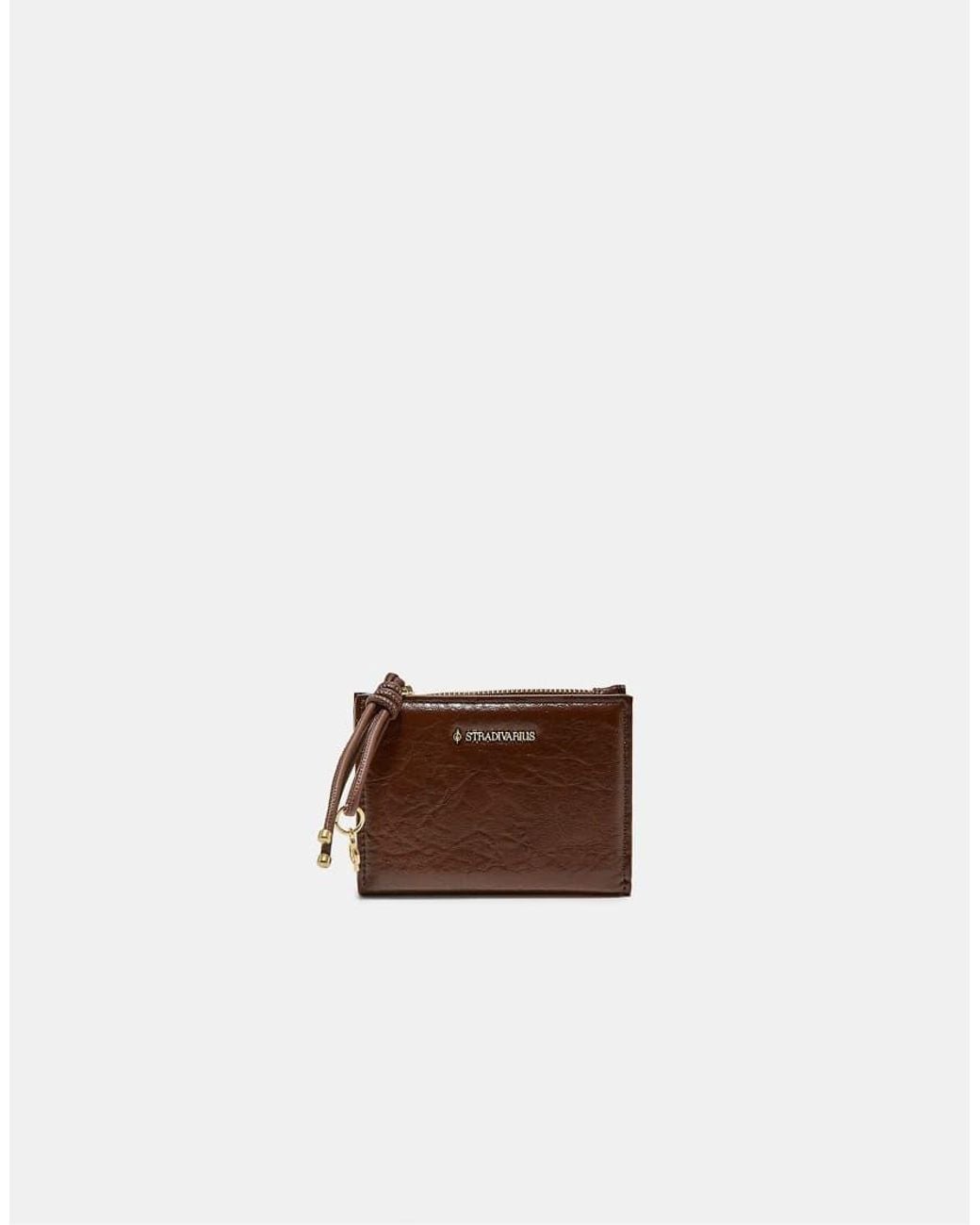 Stradivarius White Purse With Zip Pull Detail