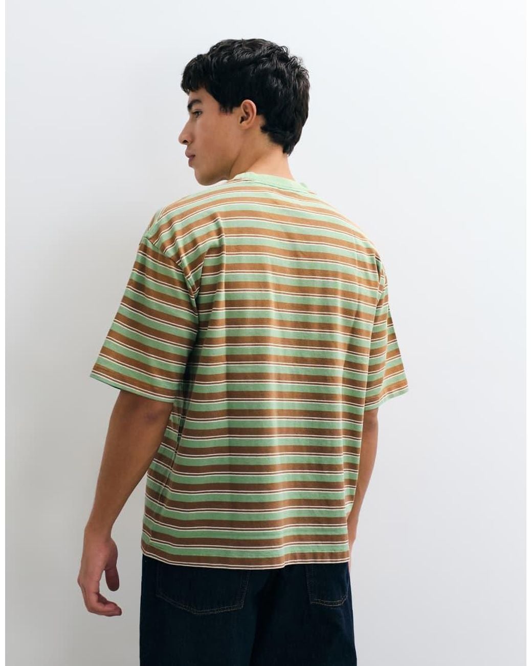 Polo Ralph Lauren Green Striped Heavyweight Relaxed Fit T-shirt for men