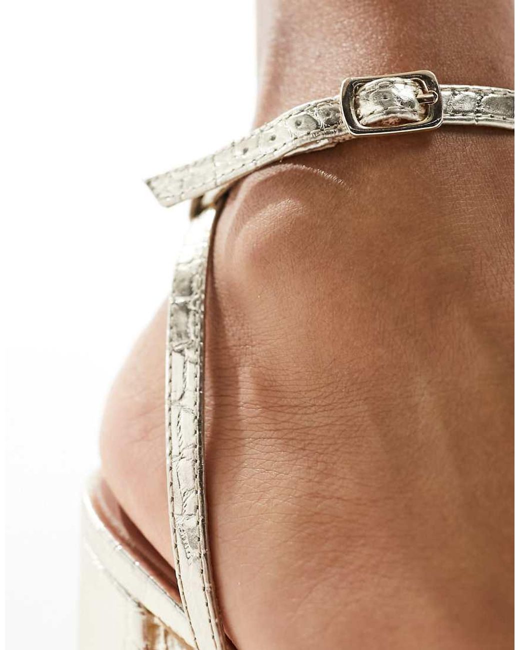 New Look White Block Heel Strappy Sandal