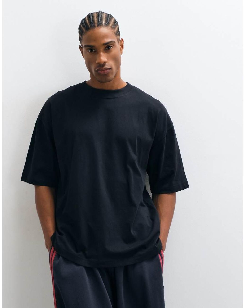 ASOS Blue Oversized T-shirt With Text Graphic for men