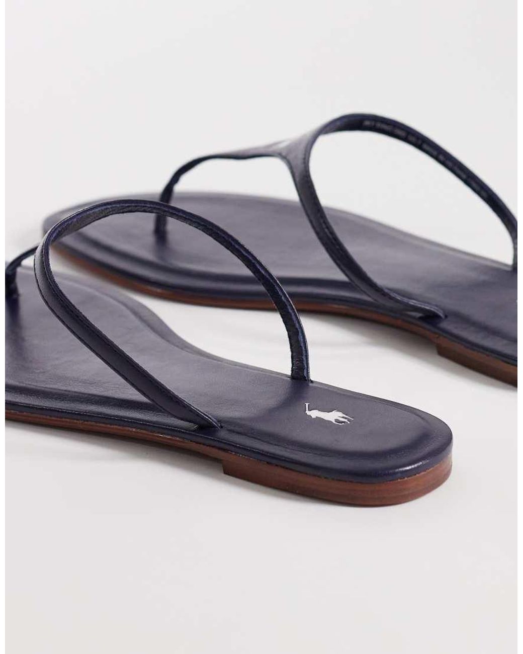 Polo Ralph Lauren Blue Polo Ralph Strappy Flat Sandals