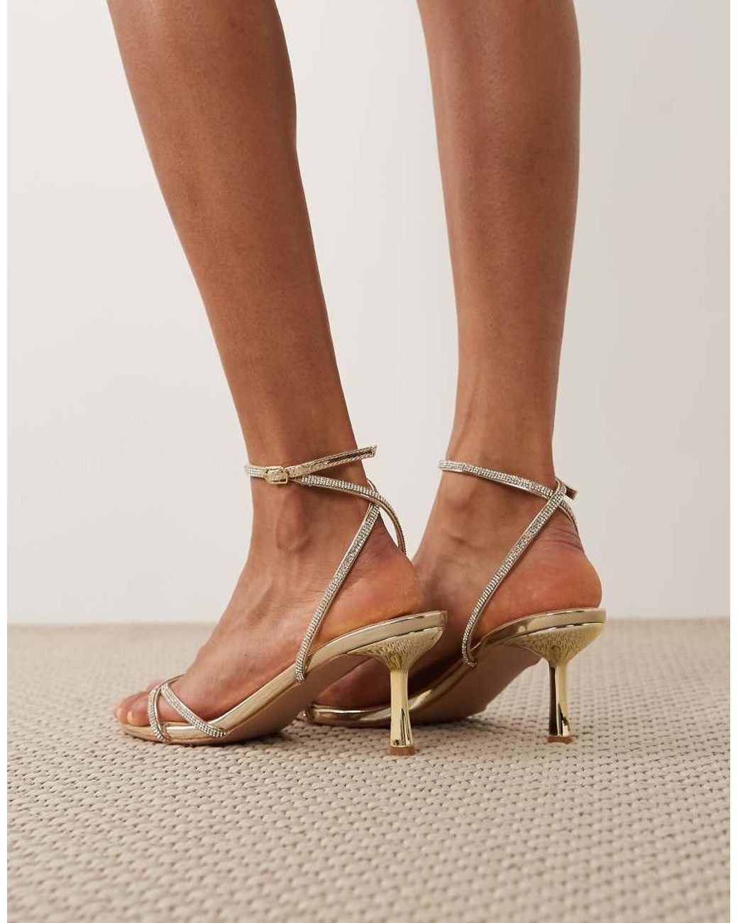 SIMMI Metallic Simmi London Yasmin Embellished Heeled Sandals