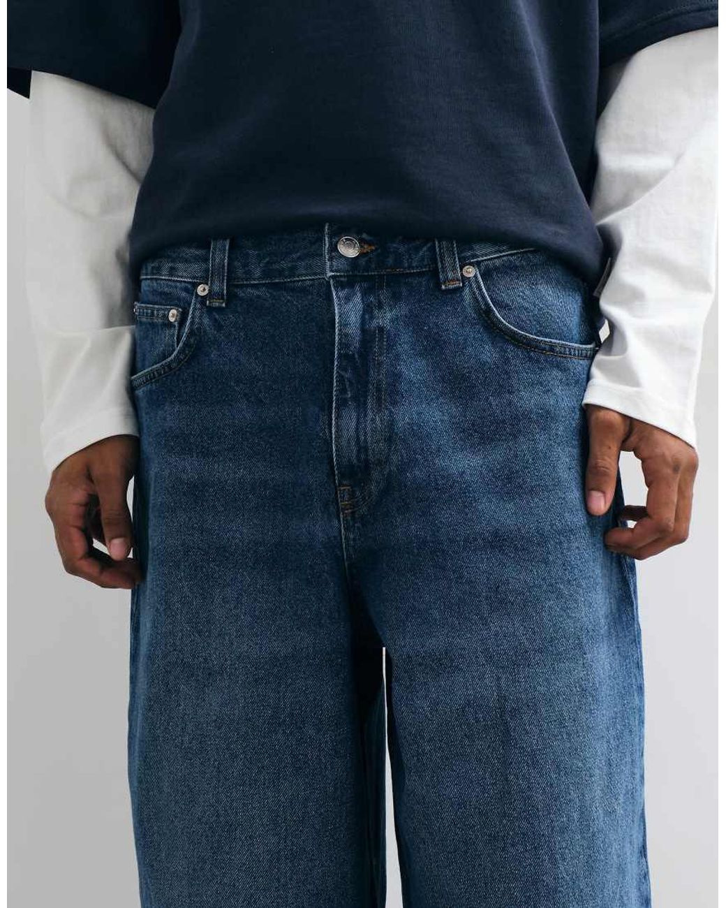 ASOS Blue Barrel Jeans for men